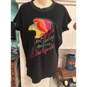 VINTAGE KANSAI YAMAMOTO FOR CYGNE DESIGNS BICOLOR SWEATER TOP ECO SUSTAINABILITY